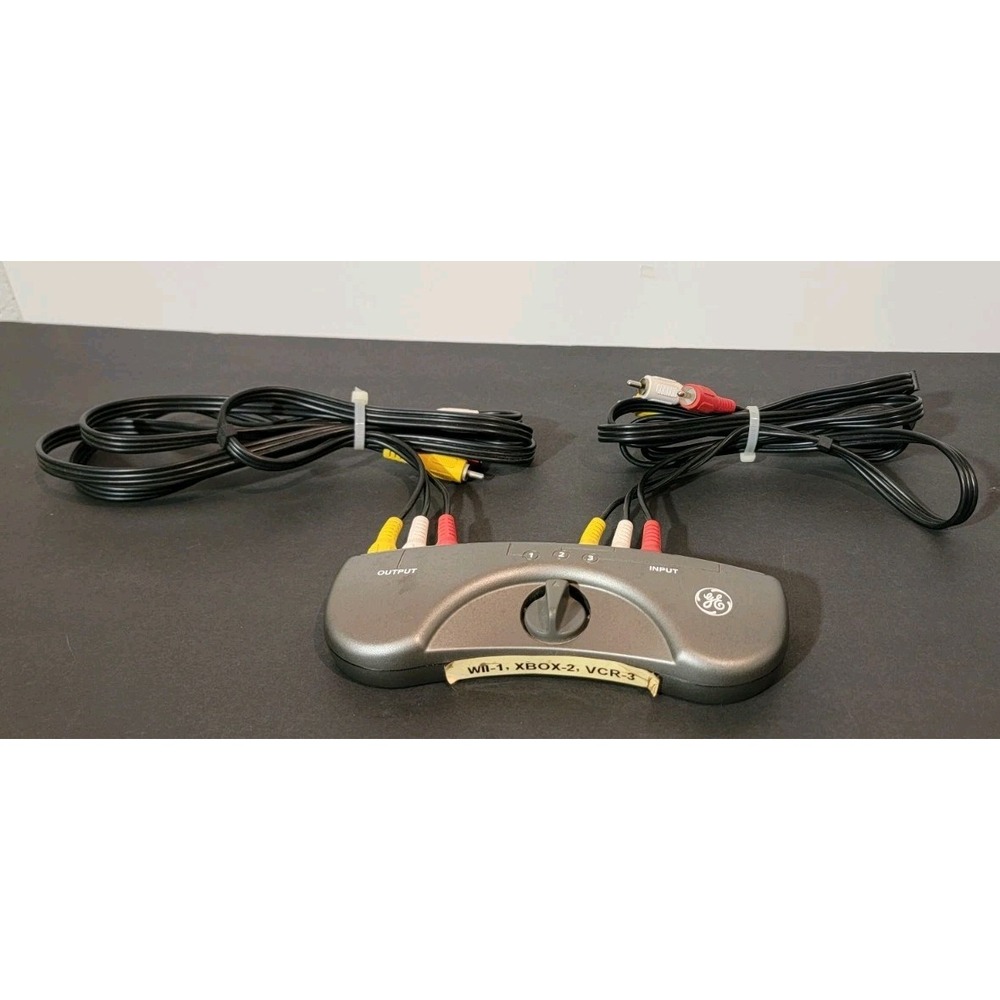 GE 3 Audio/Video‎ AV Switch Component Video Stereo Audio Retro Gameing Set Up